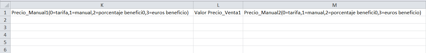 Almacen importar articulos excel2