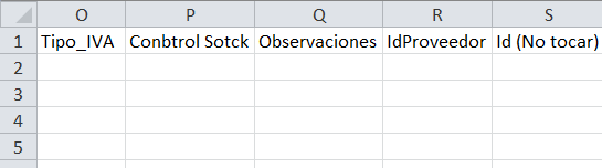 Almacen importar articulos excel3