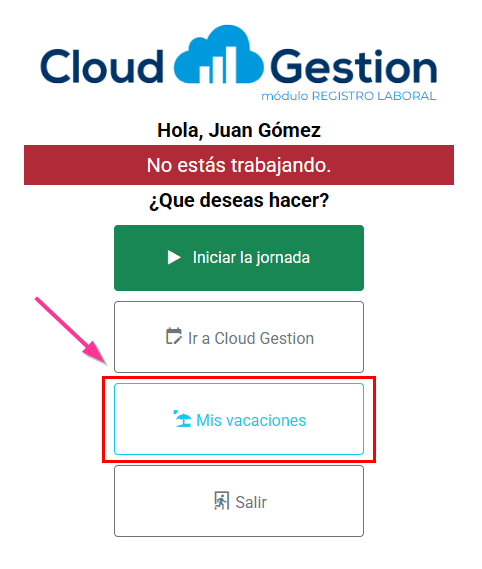 Gestión de Mis Vacaciones - Trabajador