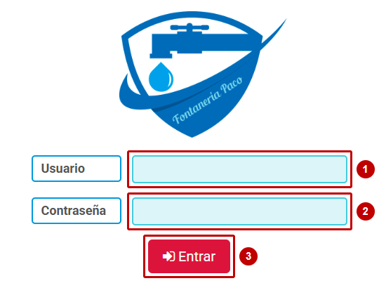 Pantalla de acceso a Cloud Gestion con los campos Usuario y Contraseña y el botón Entrar